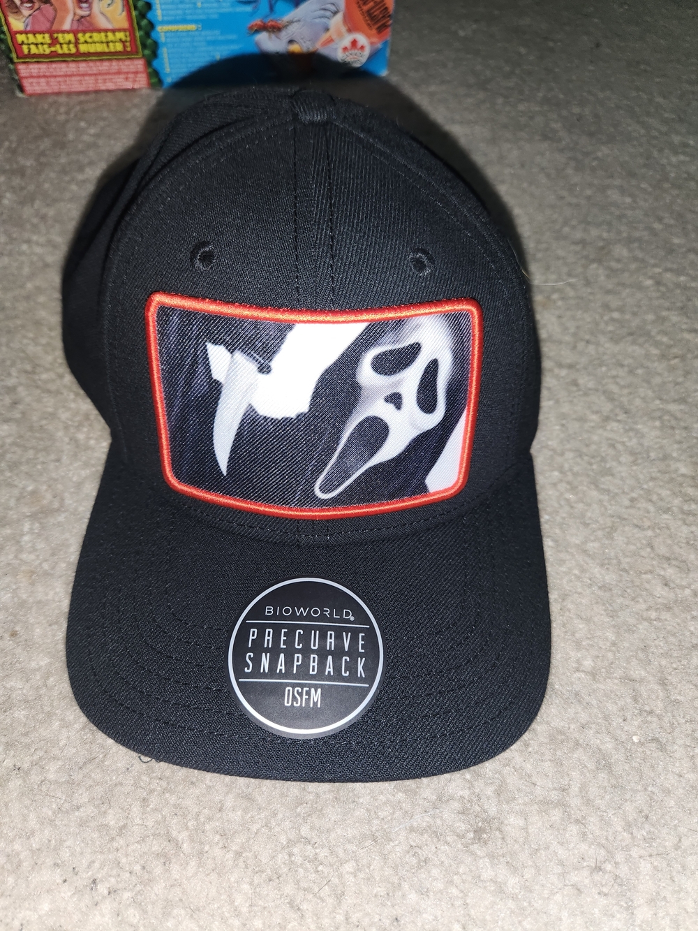 Bioworld Black 'Scream' Patch Snapback Hat